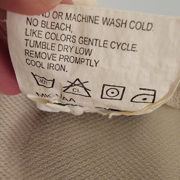 Woolrich Skirt Corduroy Size 10 Beige Knee Length‎ Side Cargo Pocket - Picture 6 of 6